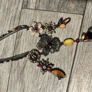 Erickson Beamon Yellow and Pink Floral Hair Accessory